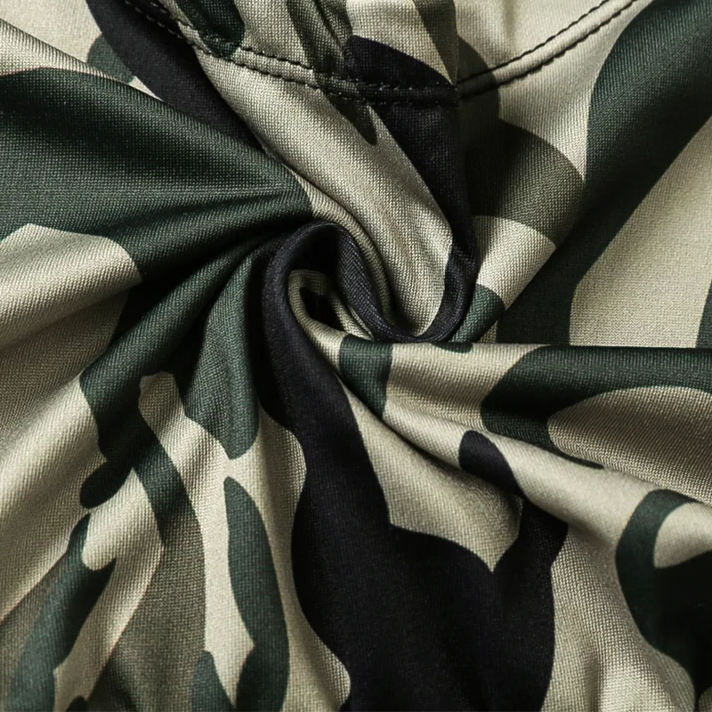 Комплект из 3 предметов камуфляжный Йога Леггинсы + шорты Топ с длинным рукавом