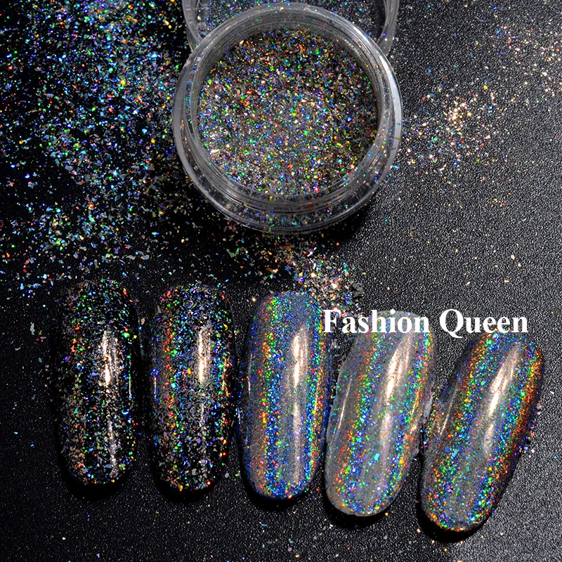 0.2g/box Galaxy Holo Nail Flakes Bling Rainbow Laser Art Sequins Holographic Glitter Powder Paillettes | Красота и здоровье