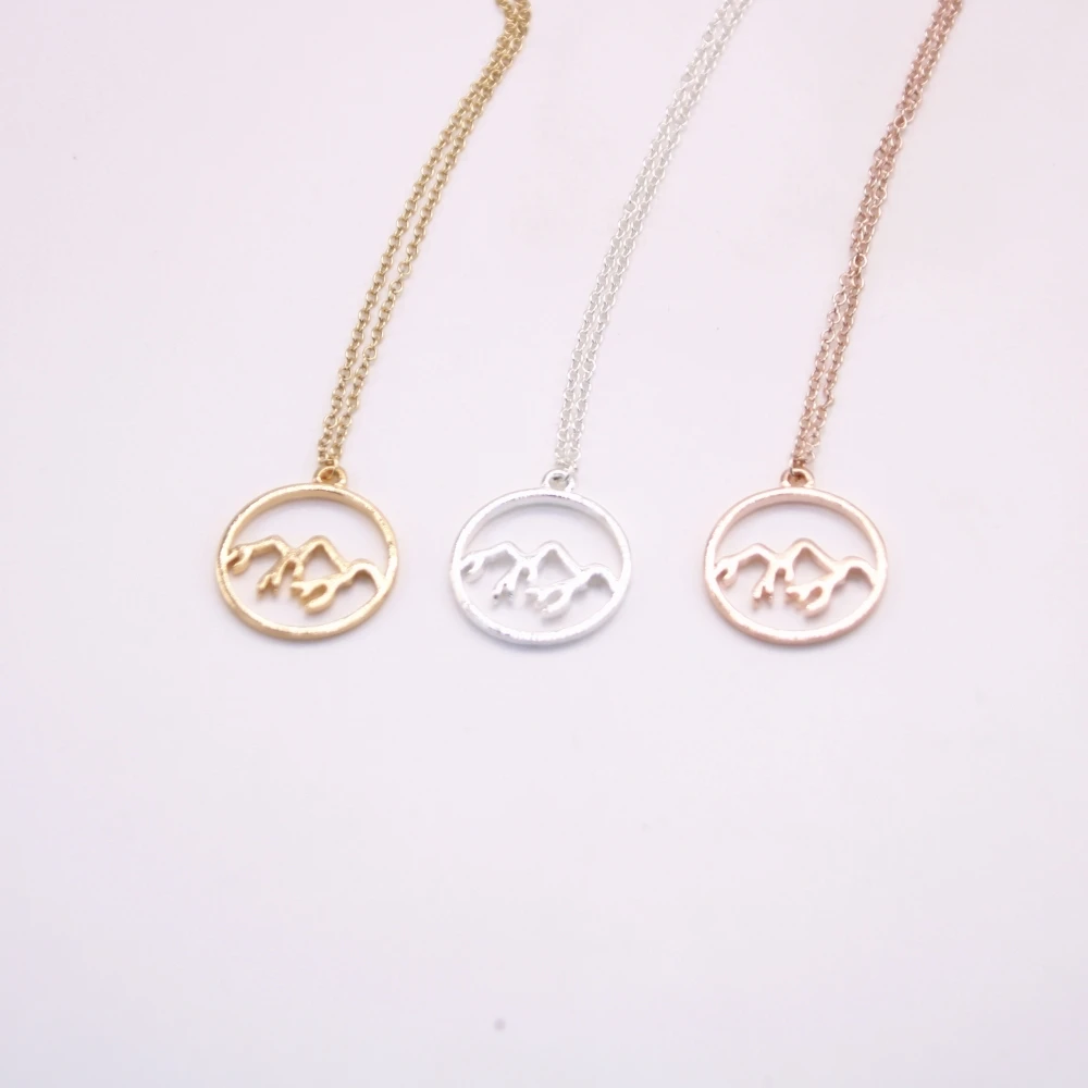 

Модные стильные ожерелья с подвеской в виде гор, красивые круглые ожерелья с подвеской в виде гор для женщин