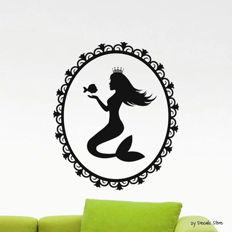 

Mermaid Wall Vinyl Decal Fish Ocean Sea Sticker Beauty Salon Decor Home Living Room Bedroom Kids Nursery Mural Wall Decor H541