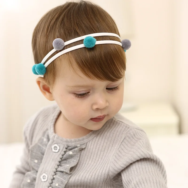Новинка повязка на голову с помпоном Сказочная эластичная лента для волос