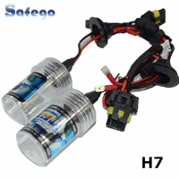 safego 1 pair ac 35w h7 hid xenon headlight bulbs singel beam for car motorcycle halogen lamp 4300k 5000k 6000k 8000k 12v24v