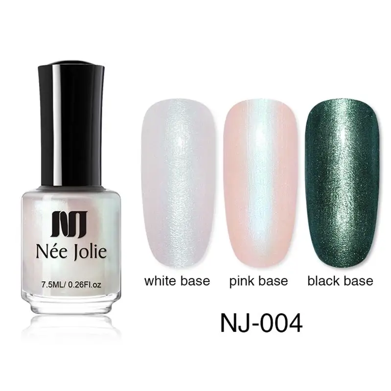 7.5ml NJ-04 NEE JOLIE 1 бутылка перламутровый лак для ногтей Блестящий корпус проблеск лак для ногтей DIY Дизайн 3,5 мл/7,5 мл маникюр - Цвет: 7.5ml NJ-04