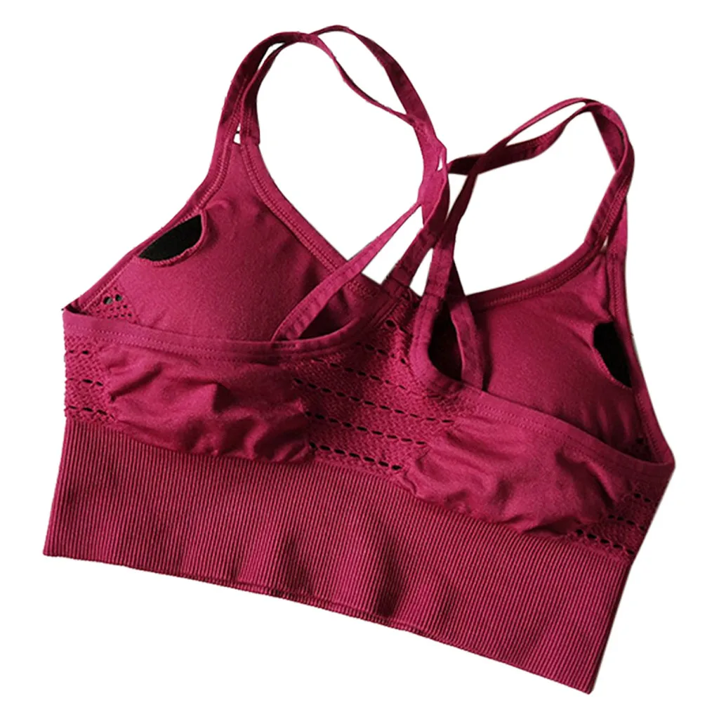 Для женщин Спортивное нижнее белье противоударное Йога сбор работника Bra Top - Цвет: Красный