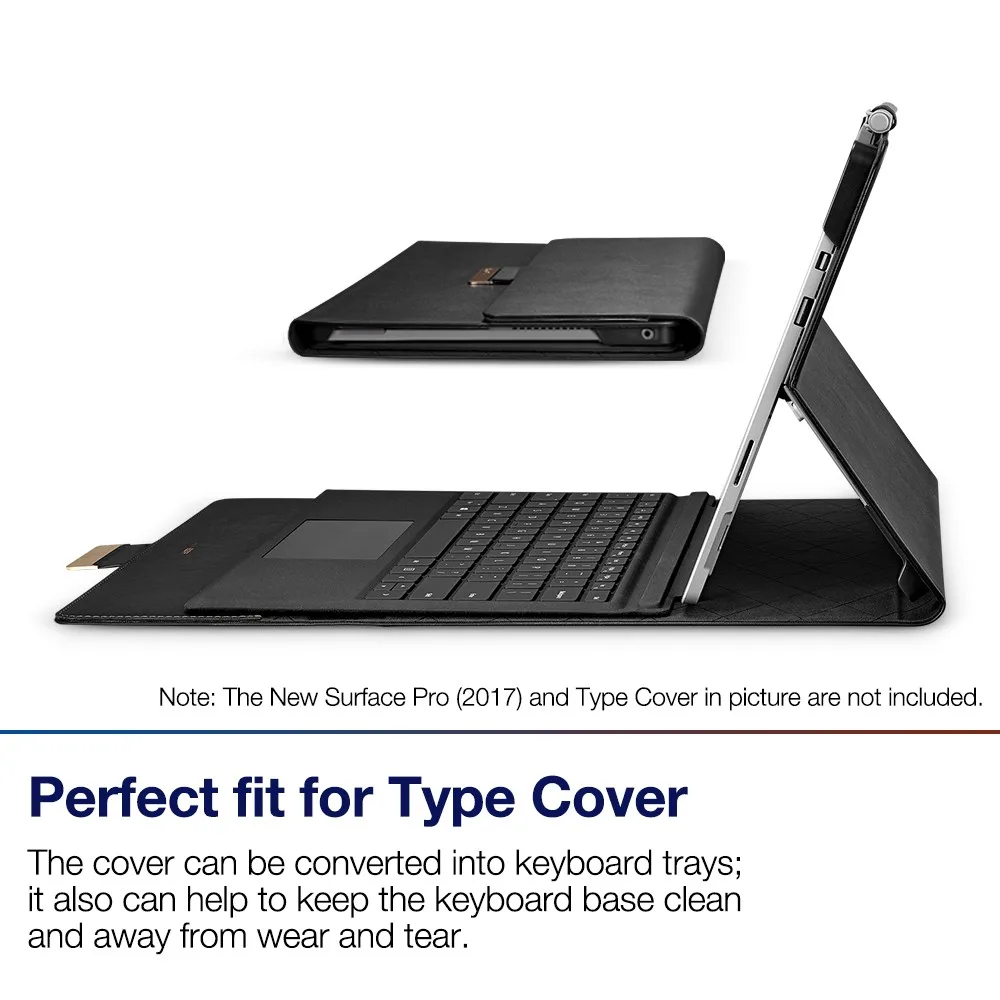 Чехол для Surface Pro /Pro 4, ESR Бизнес Стиль из искусственной кожи Встроенная подставка с несколькими углами обзора Чехол-книжка