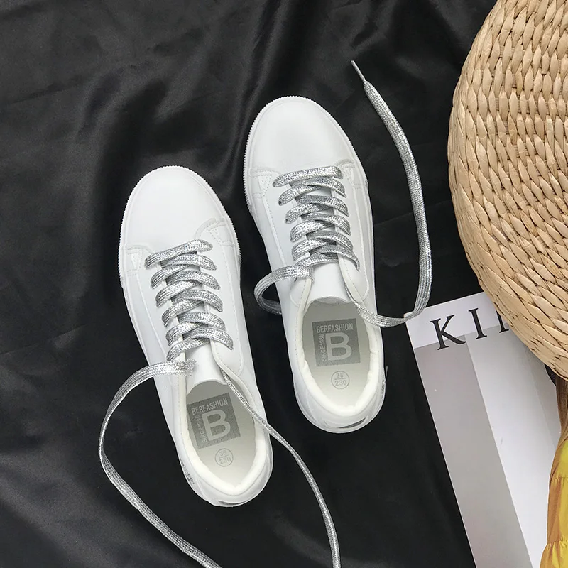 Новое поступление сезон весна-осень женская обувь Модная белая на шнуровке