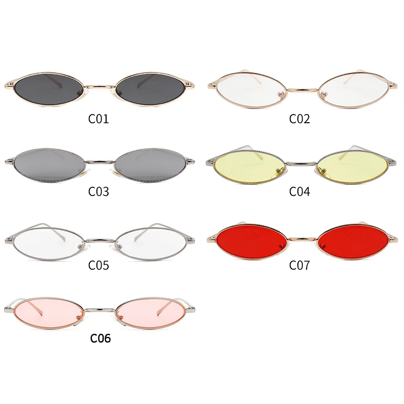 Маленькие очки овальные 90S солнцезащитные для женщин Oculos Feminino узкое лицо женские