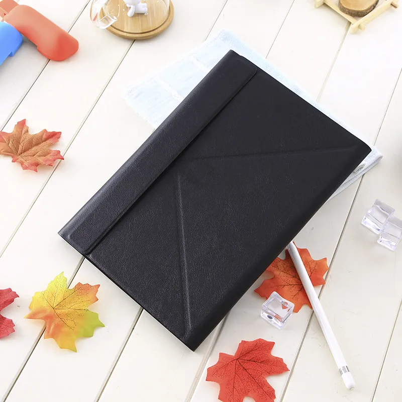 Беспроводной Bluetooth клавиатура для нового iPad 9,7 PU клавиатурный чехол для iPad Air/Air 2 Mini 1 2 3 4 5 Pro 9,7 10,5 11 12,9 - Цвет: Black