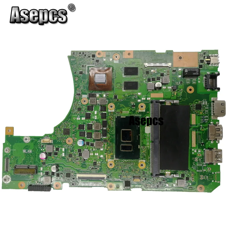 asepcs with 8gb ram i3 7100u cpu x556uqk mainboard for asus x556uv x556u x556uqk x556uq laptop motherboard tested working free global shipping