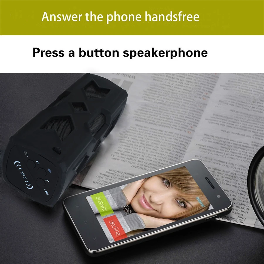 Наружная Водонепроницаемая Bluetooth-Колонка Haptime мА Громкая Беспроводная колонка