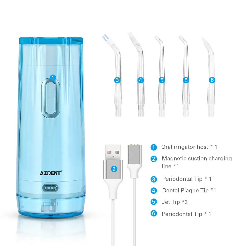 

Oral Automatic Irrigator Electric Portable Cordless Water Dental Flosser USB Rechargeable Battery 210ML Tooth Cleaner for Travel