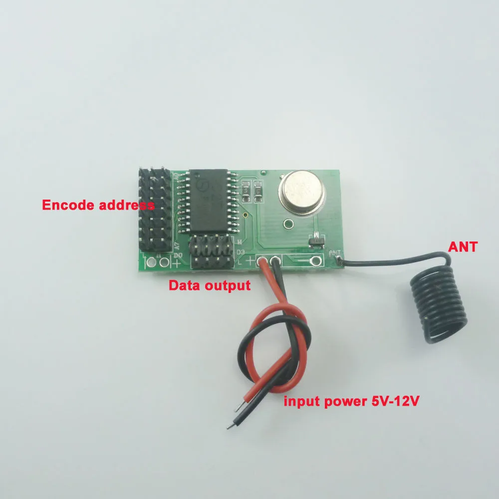 DC 5 V-12 V 4 CH 433 МГц спросить OOK PT2262 SC2262 закодированные передающий модуль для GSM SMS домашняя охранная сигнализация Системы