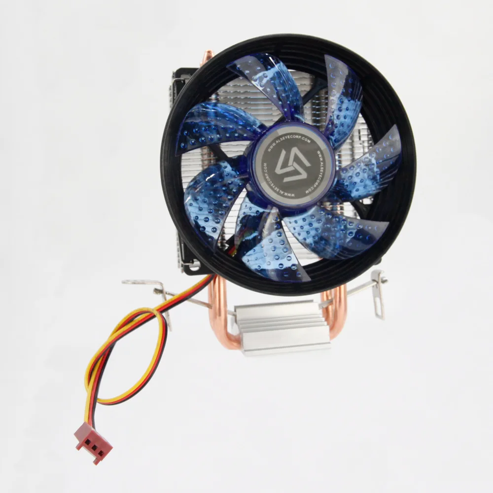 ALSEYE кулер для процессора 2 тепловой трубы cpu cooler 90мм вентилятора для Intel 775/1151/1155/AMD FM2/FM1/AM3/AM2