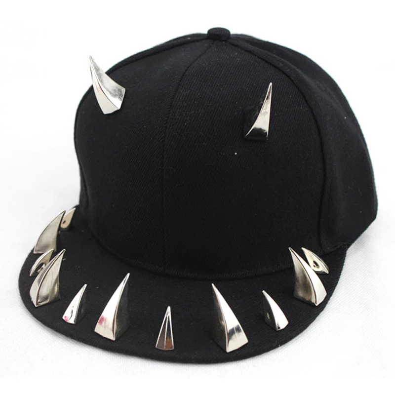Новинка бык рога Snapback кепки s мужские Панк бейсболки s женские Панк Рога кепки хип-хоп бейсболки для мужчин и женщин Мода