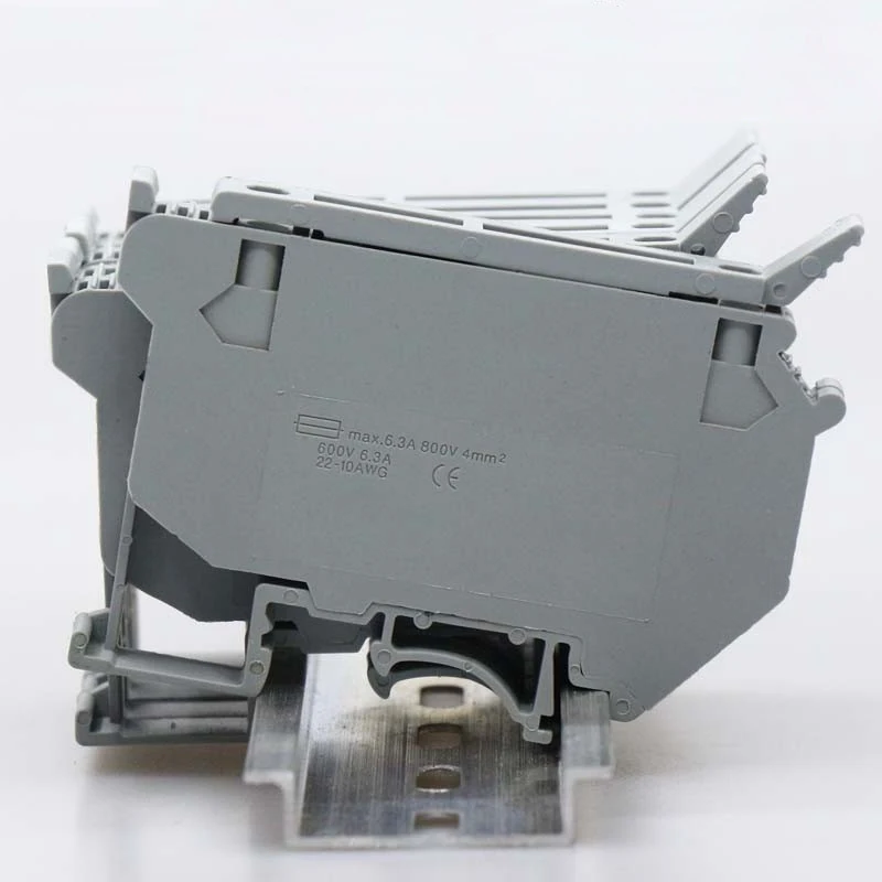 UK5RD 10PCS/LOT 50PCS/LOT UK5-HESI DIN Rail Screw Clamp Fuse Terminal Blocks Connector Wire Cable Block | Обустройство дома