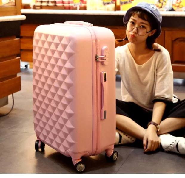 Travel tale для девочек милый набор багажных чемоданов на колесиках ABS жесткие стороны, дешево, масштабных дорожных чемоданов сумка на колесе - Цвет: only luggage