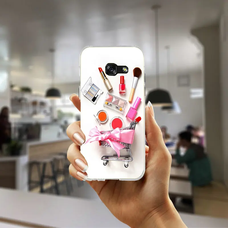 Lady Lipstick Kiss Cosmetic Style Soft TPU Mobile Phone Cases For Samsung Galaxy J5 J7 J3 J2 J1 2016 A7 A5 A3 2017 Cover | Мобильные