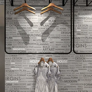 Черный серый ПВХ шаблон английской буквы обои современные виниловые настенные покрытия ролл фон Декор для гостиной