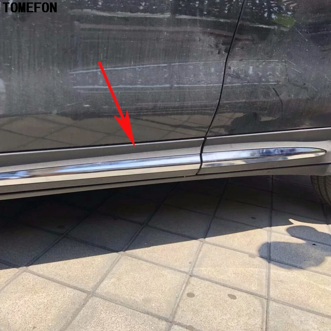Стайлинг автомобиля боковые автомобильные хромированные наклейки из АБС