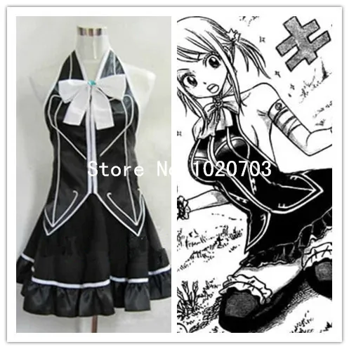 Платье для косплея с изображением Люси харфилии и хвоста черная манга любого