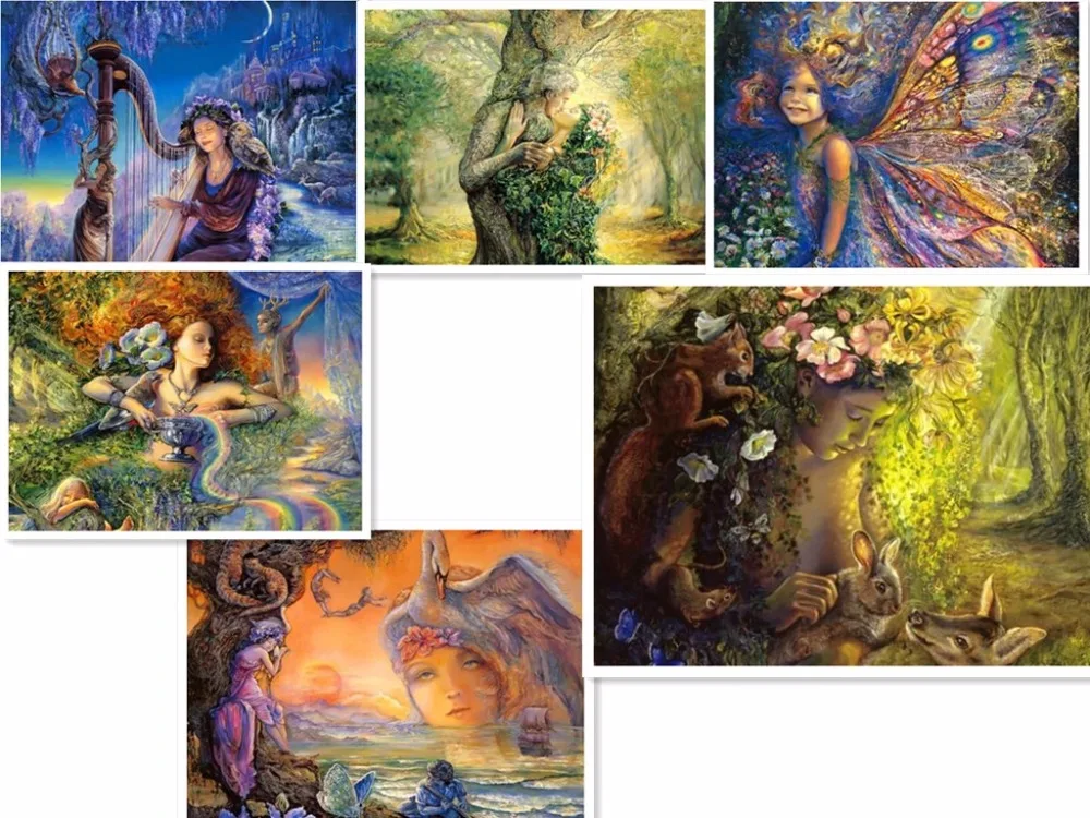 Новый 2017 5D Алмаз diy Картины Josephine Wall мозаичного искусства значок вышивка