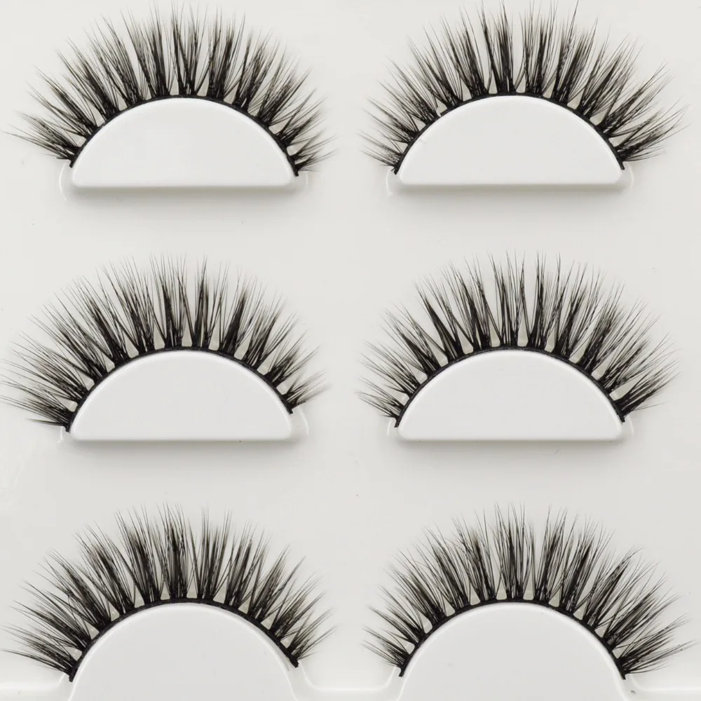 Ресницы Накладные из искусственной норки ручной работы 3 пары|faux cils|mink lashesfaux mink