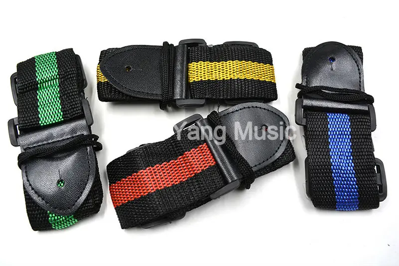 4 цвета полосатый Универсальный прочный кожаный ремешок для акустической