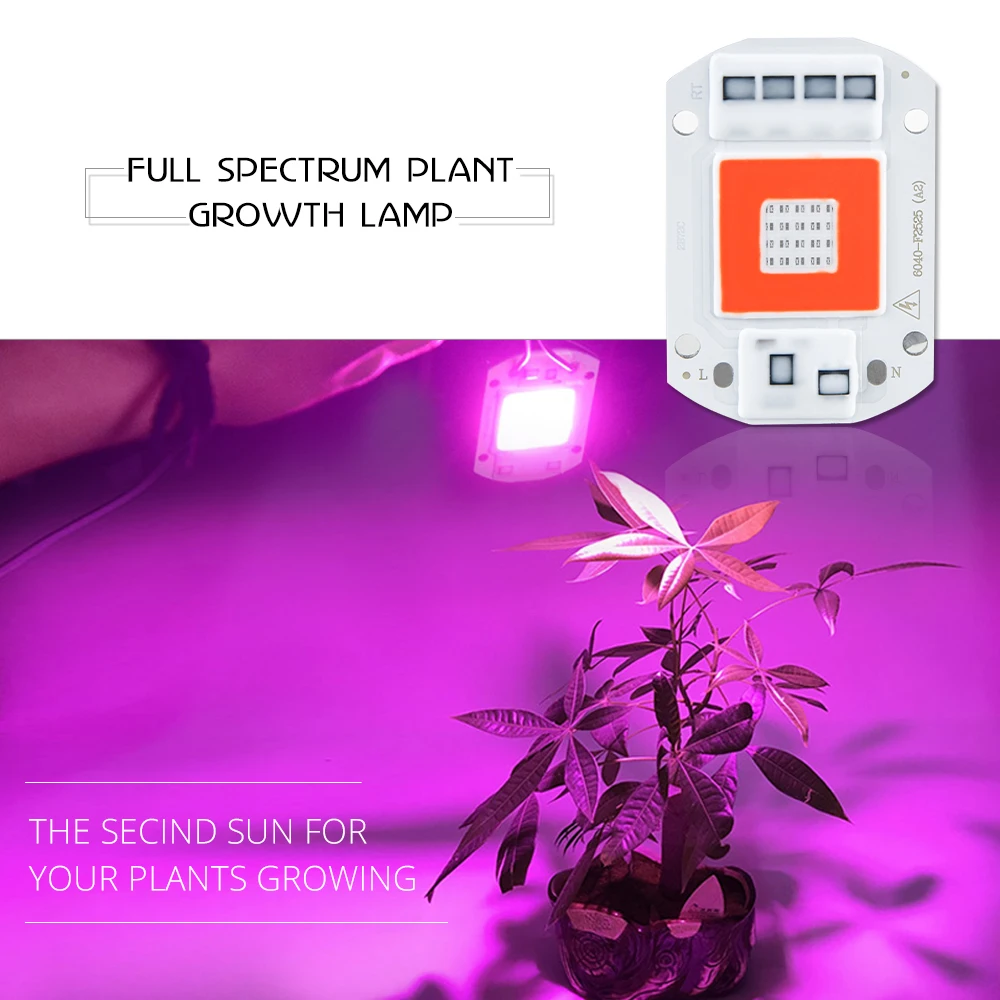 Фитолампа полного спектра 5 шт./лот COB 10 Вт 20 30 50 110 В 220 В|Промышленные LED-лампы| |