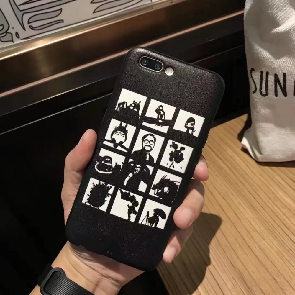 ORYKSZ Case Luxury Cute Vintage Cartoon Totoro Soft For iphone 7 8 6S x 6 Plus Silicone Back Cover X |