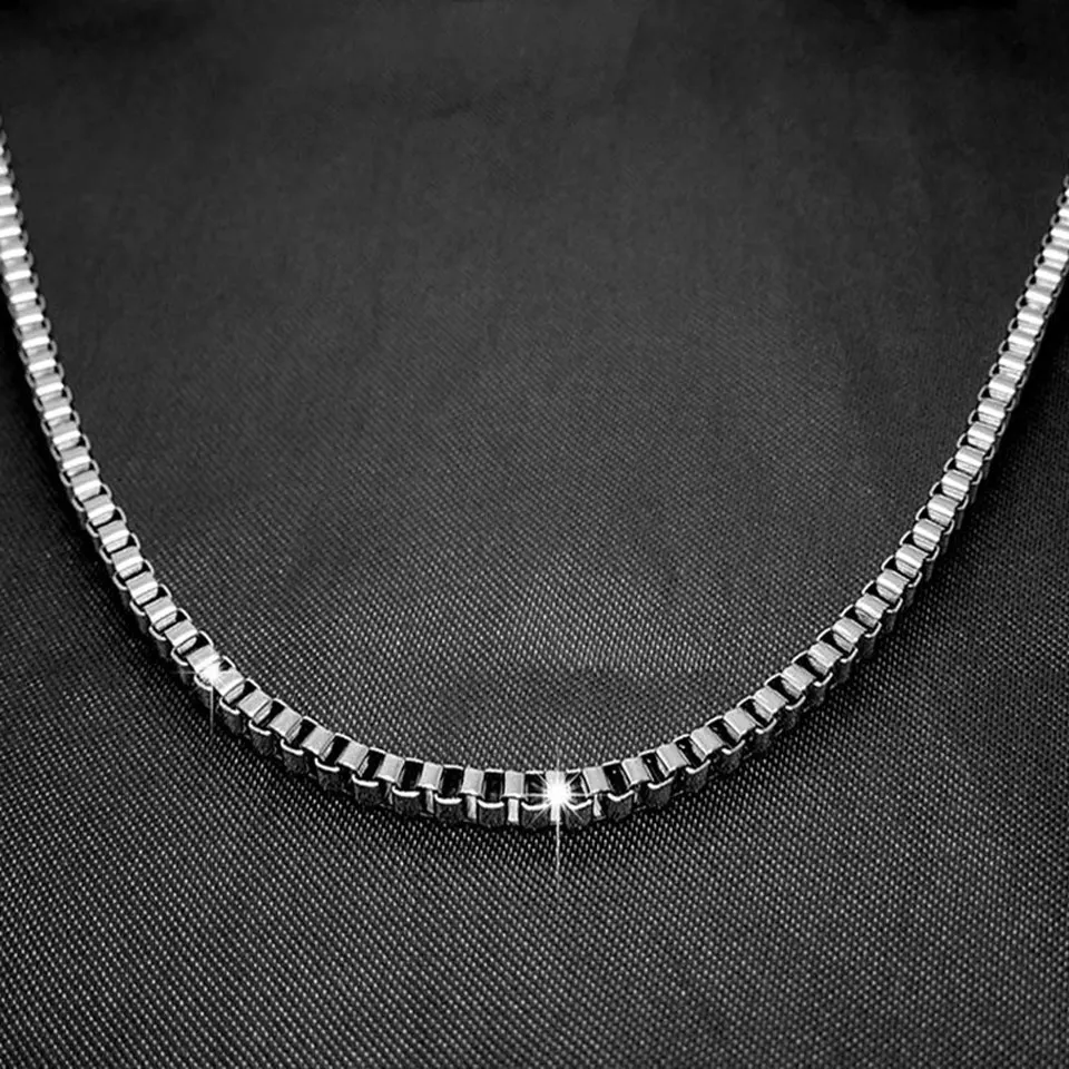 Нержавеющая сталь 3 мм Высокое качество коробка цепочка на шею для мужчин и