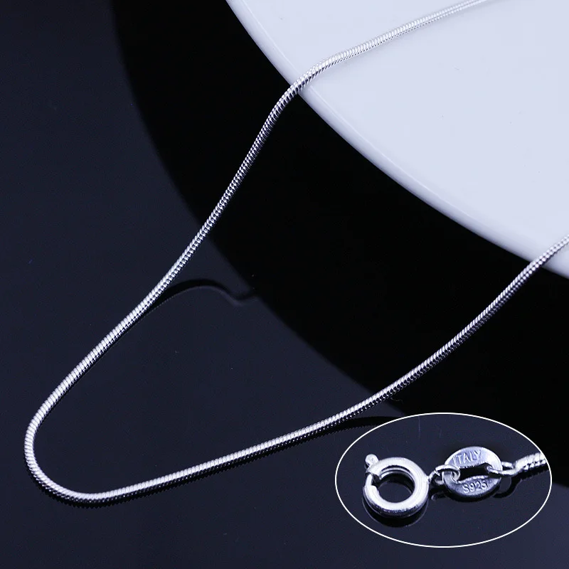 

YAOLOGE 925 Sterling Silver Korean Version of The New Round Oak Silver Chain Necklace Ladies Fashion Collar Jewelry Best Gift
