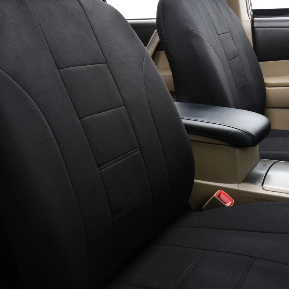 Универсальные автомобильные чехлы на сиденья накидки из ткани черного бежевого