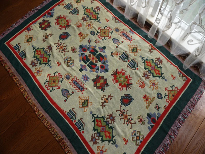 Домашнее одеяло для дивана ESSIE красное ковер килим покрывало гостиной спальни