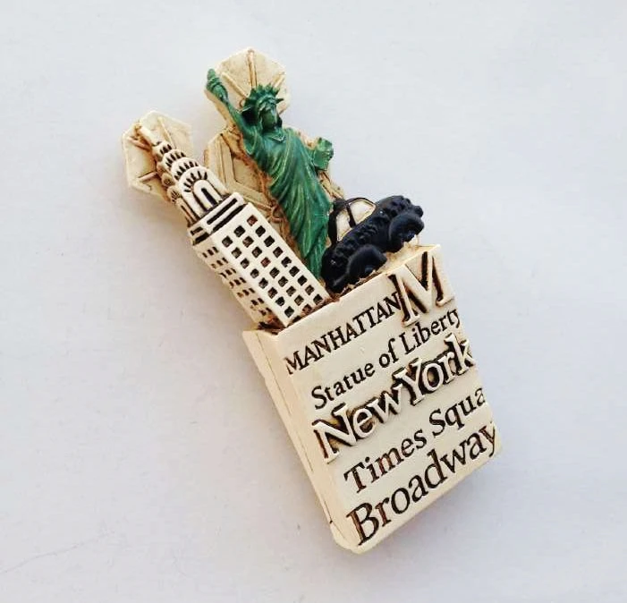 Статуя Свободы Нью Йорк США ТУРИСТИЧЕСКИЙ СУВЕНИР 3D магниты на холодильник