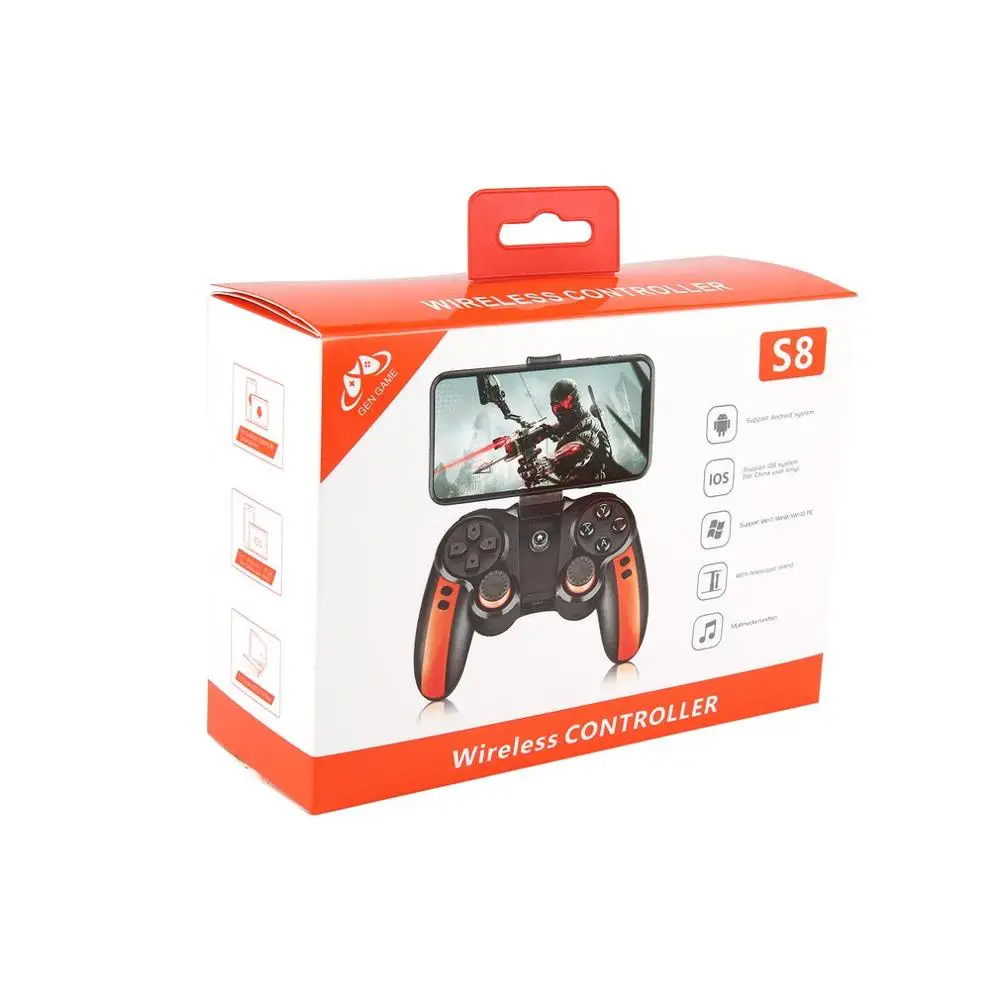 Новый GenGame S8 беспроводной Bluetooth игровой контроллер мобильный телефон ручка для
