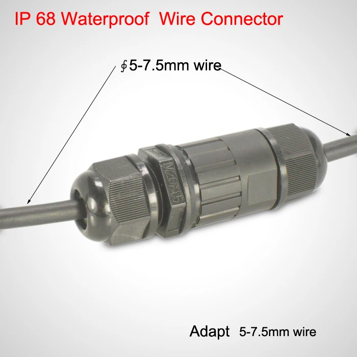 10 компл./Лот Водонепроницаемый соединитель IP68 I образная PG9 разъемы 2 Pin AC 250V/10A