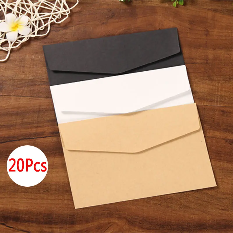20 шт./компл. 17 5 см * 12 Черный Белый крафт бумажные конверты винтажный Ретро стиль