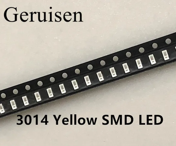 3014 SMD светодиодный чип желтый ультра яркий 0 1 Вт 6-8лм 30 мА 2 в для поверхностного