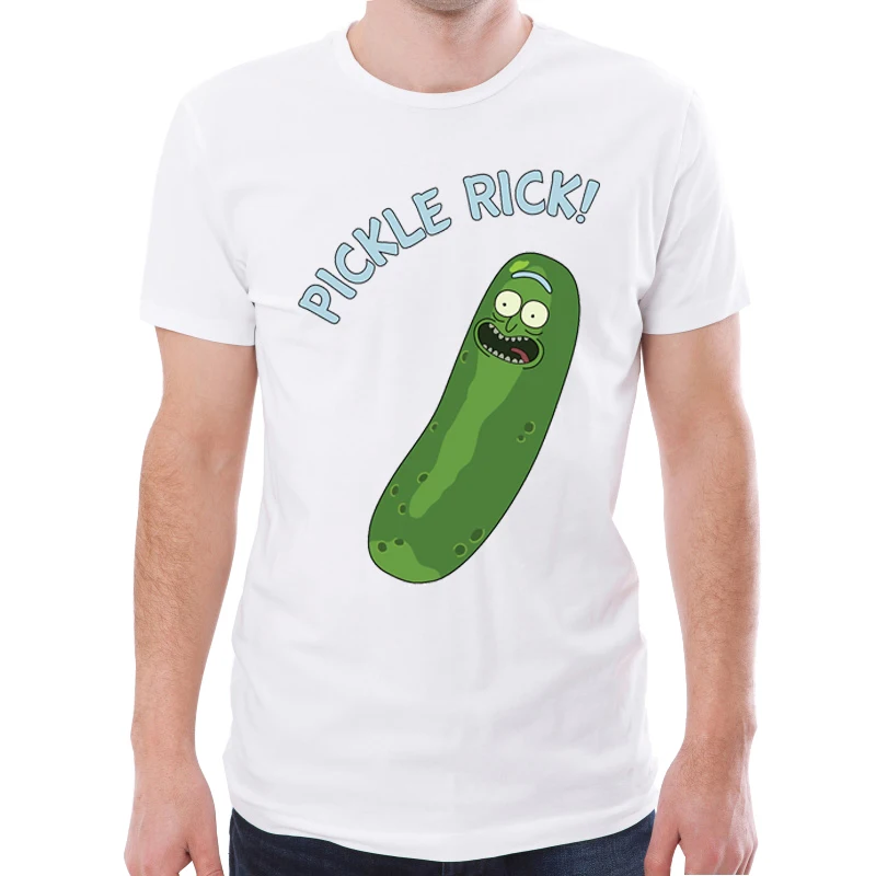 Мужская футболка с коротким рукавом Pickle Rick And Morty летняя повседневная принтом I'M