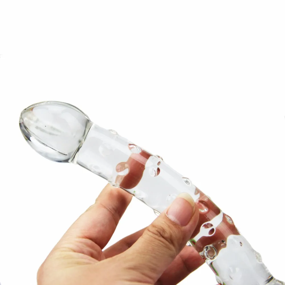 Вихревой текстурированный чувственный стеклянный фаллоимитатор Анальная