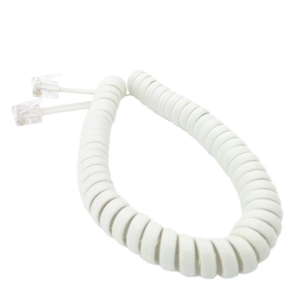 LBSC RJ9 Coiled Telephone Phone Handset Cord Cable 10FT Black | Компьютеры и офис