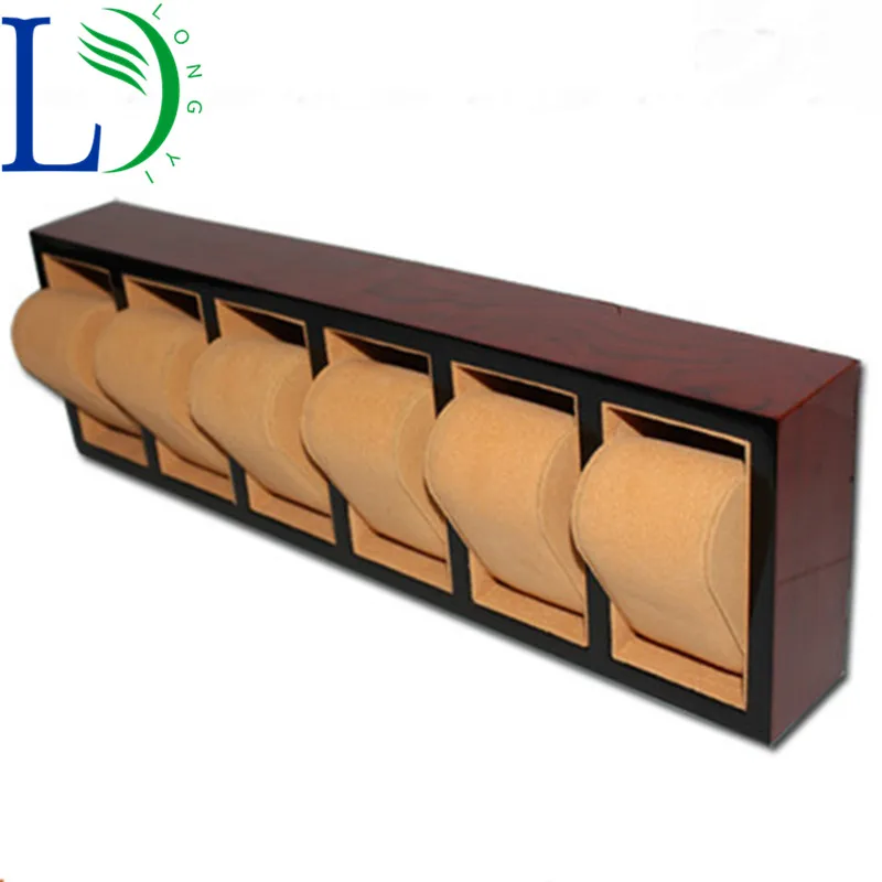 6 ячеек дисплей для ювелирных изделий искусственный жемчуг бархат подушек