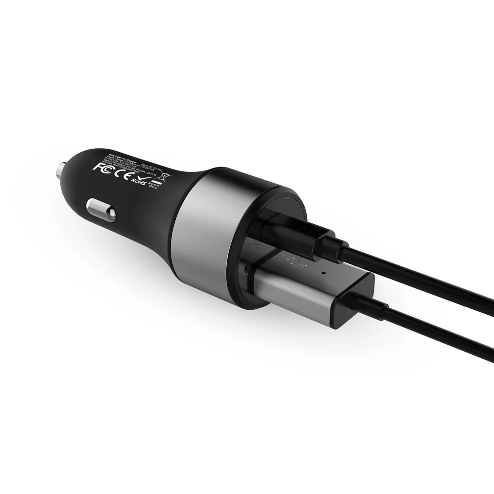 Адаптер USB Type C 12V3A 18 Вт 45 PD быстрая зарядка 3 0 автомобильное зарядное устройство