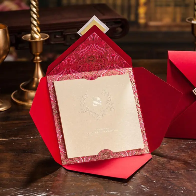 Персонализированные Элегантный Цветочный Cut Двойное счастье в азиатском