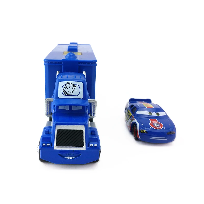 Disney Pixar Cars Lightning Mcqueen 2 шт. № 117 Torquey Pistons Mack Uncle Truck &amp Racer 1:55 Литые металлические