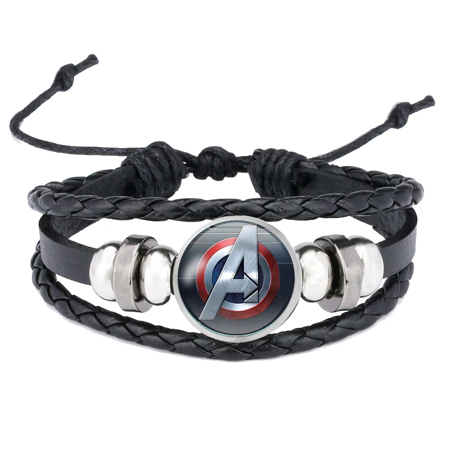 Браслет Time Gem Iron Man Arc Reactor многослойный кожаный браслет Мстителей подарок на день
