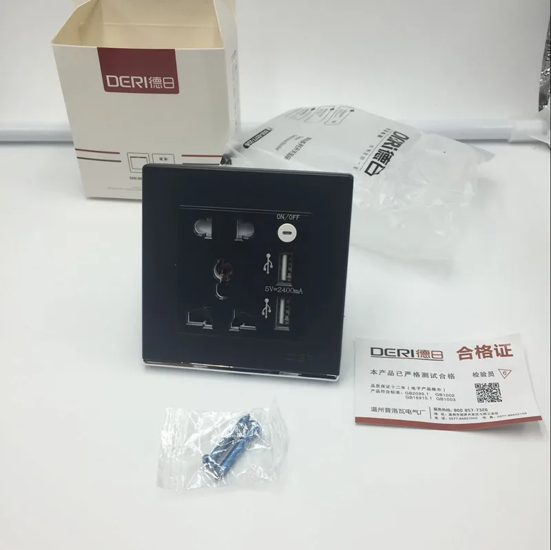 Черный USB настенная розетка AC 110-250 В US UK EU AU 2 порта зарядное устройство для iphone Samsung
