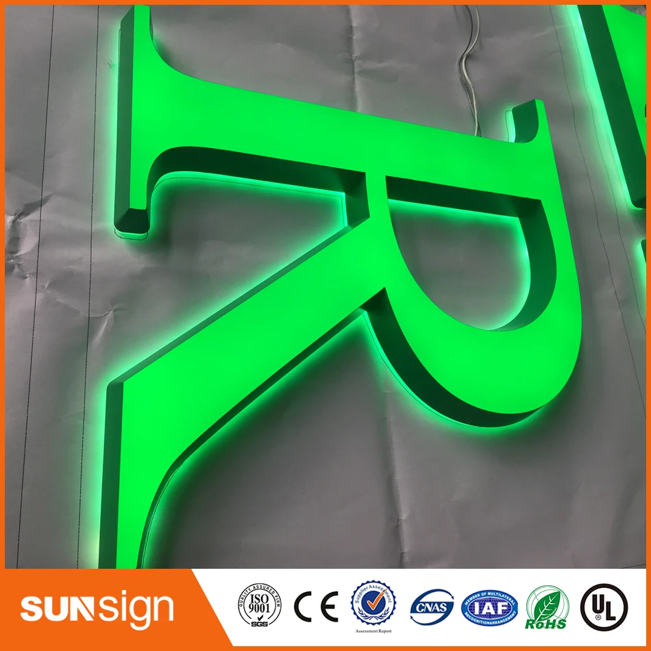 Hot selling custom Lighted alphabet metal led store signs