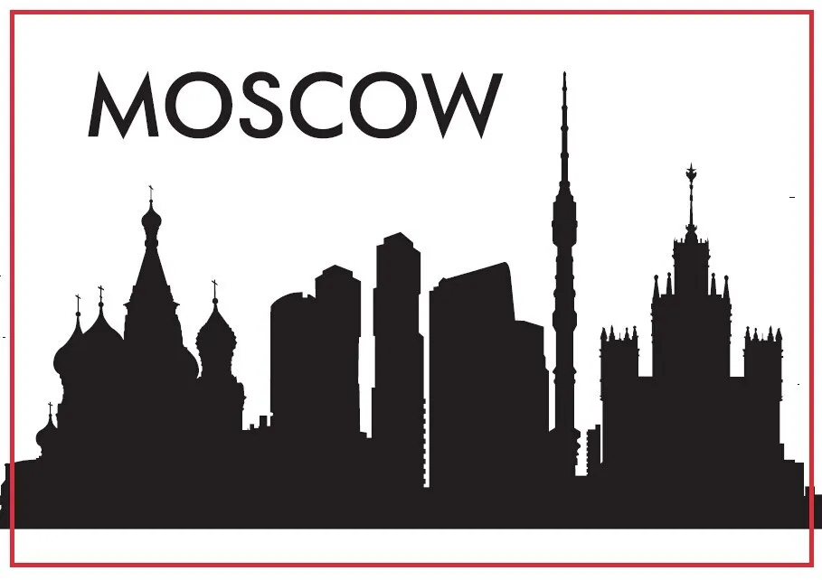 

SOUVEMAG 78*54*3mm Russian Moscow Skyline Magnets 20419