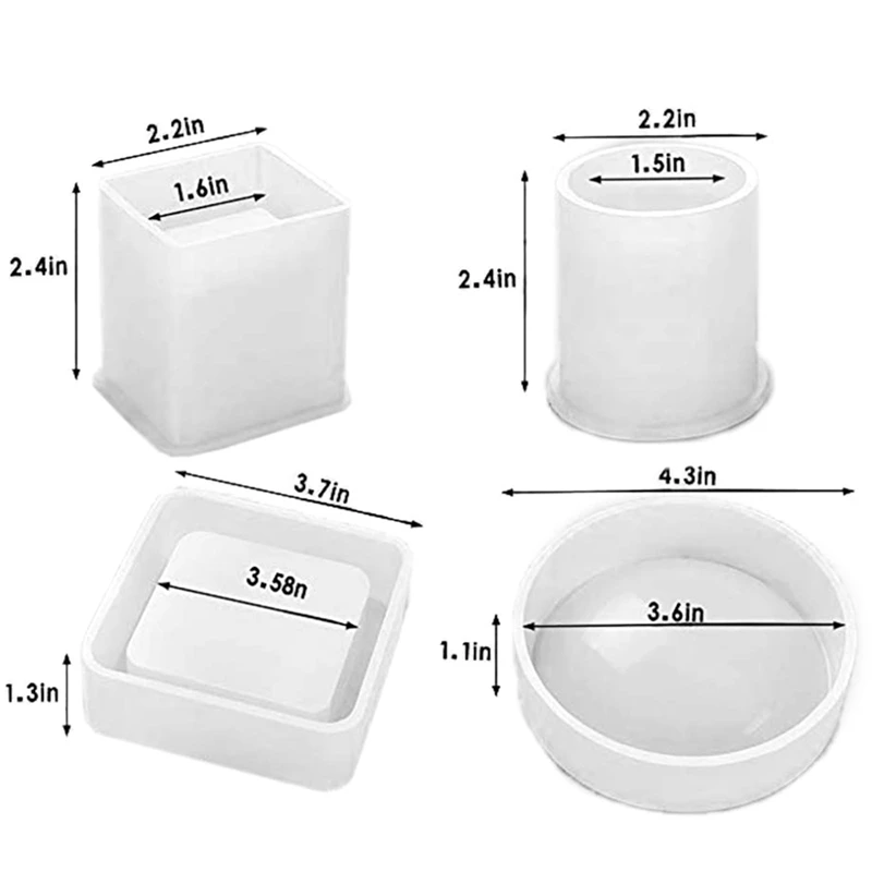 Silicone Resin Kits Jewelry Casting Moulds Tools For Epoxy Making Ashtray And Pen Holder Home Decoration Mould D | Украшения и